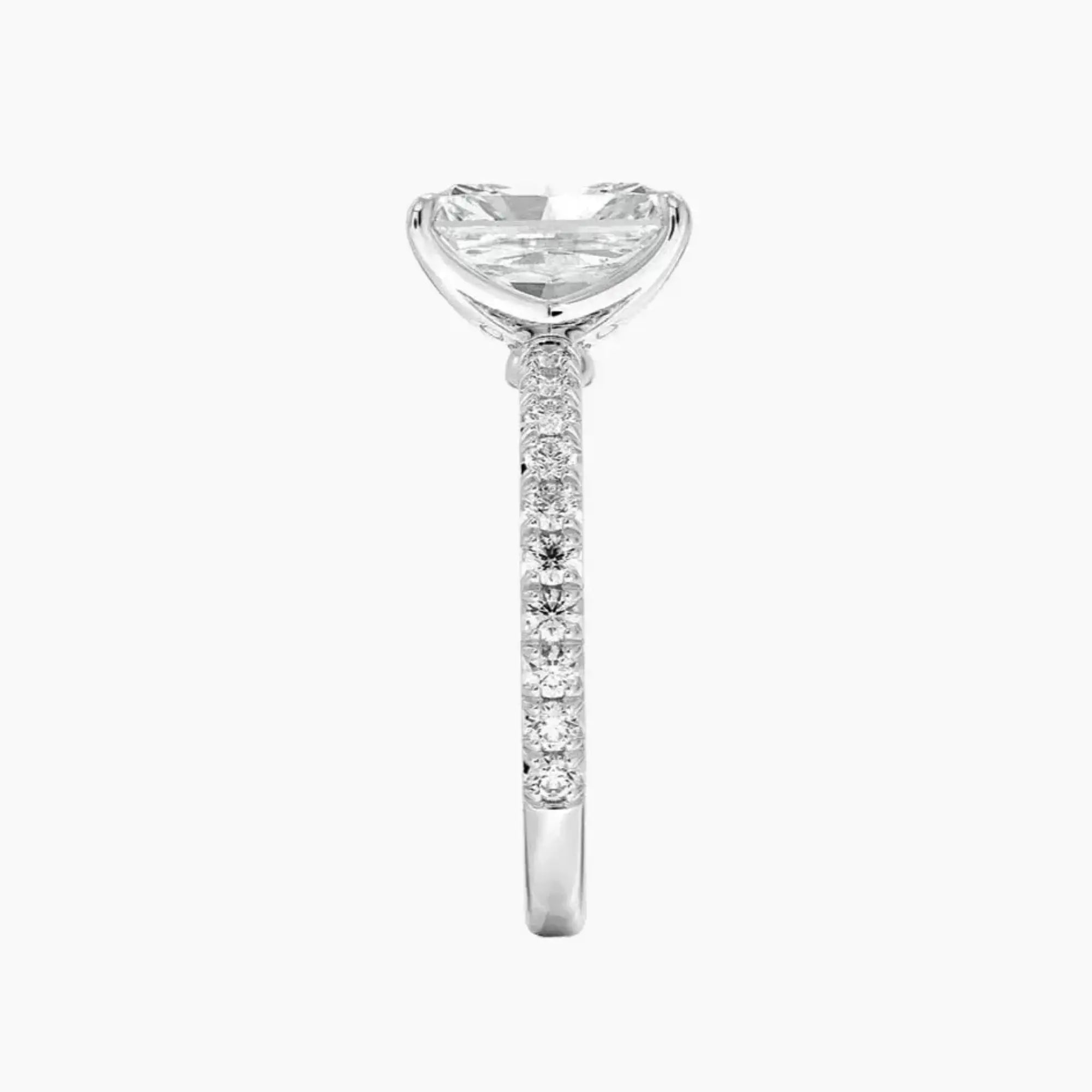Irina Radiant Solitaire Diamond Ring Setting in 18K Yellow Gold