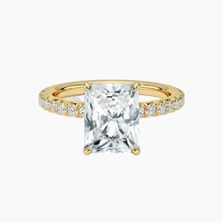 Irina Radiant Solitaire 2 Carat Lab Grown Diamond Engagement Ring in 14K Yellow Gold