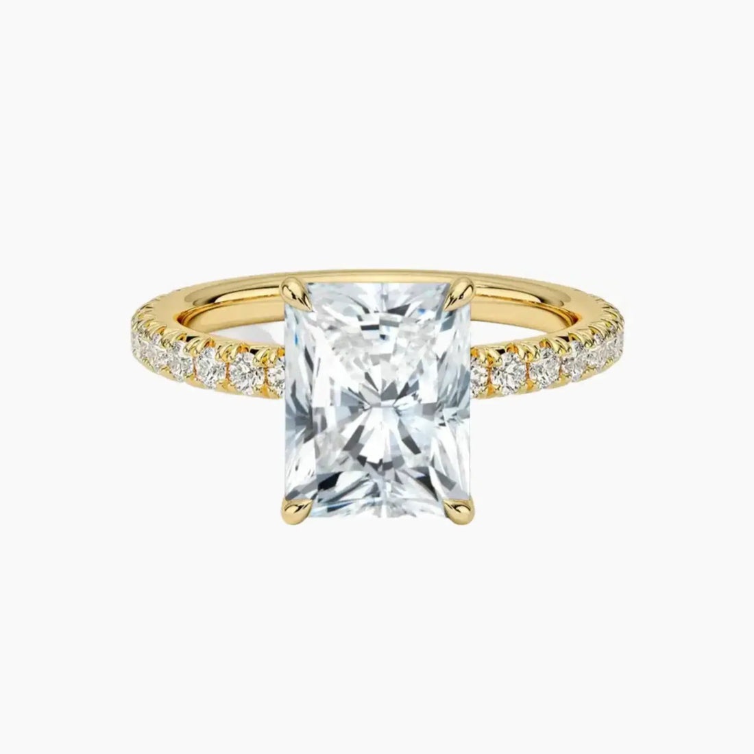 Irina Radiant Solitaire Diamond Ring Setting in 14K Yellow Gold