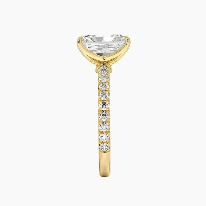 Irina Radiant Solitaire 2.5 Carat Lab Grown Diamond Engagement Ring in 18K Rose Gold