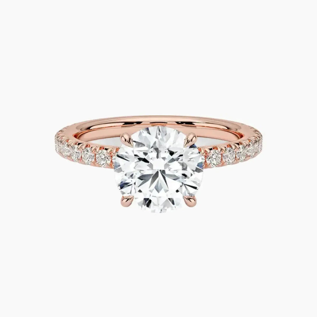 Irina Round Solitaire 1 Carat Lab Grown Diamond Engagement Ring in 14K Yellow Gold