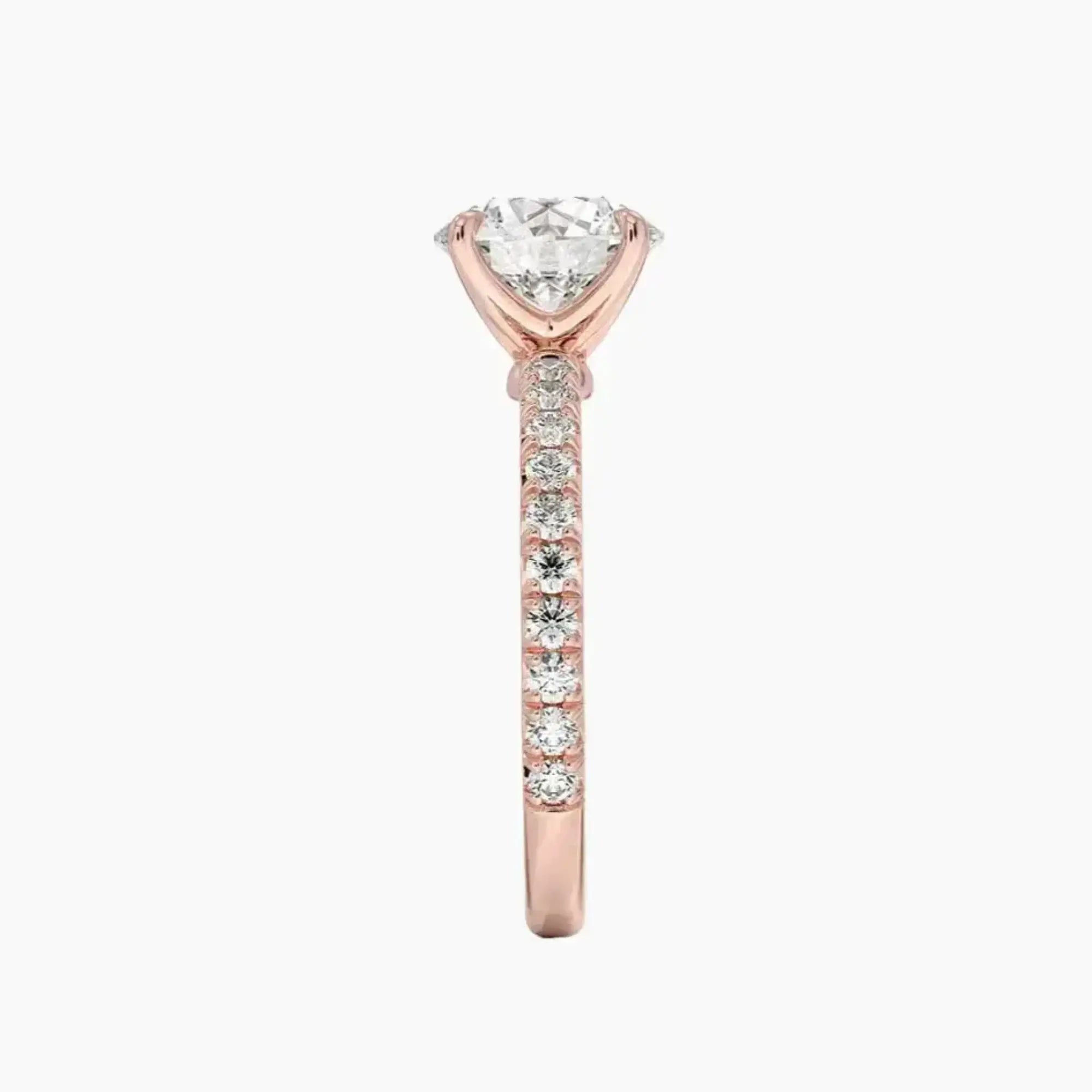 Irina Round Solitaire Diamond Ring Setting in 18K Yellow Gold