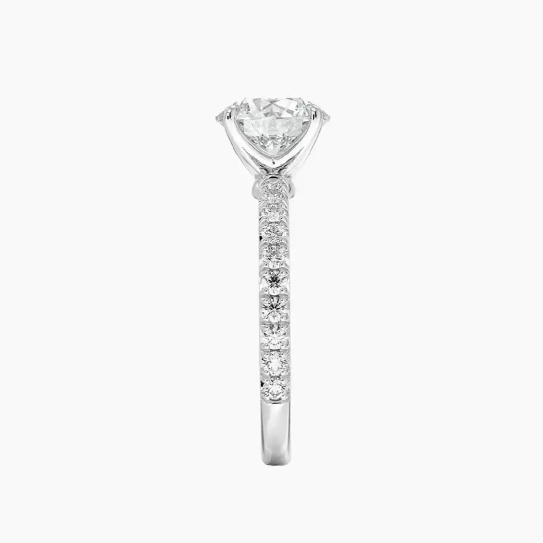 Irina Round Solitaire Diamond Ring Setting in 14K Yellow Gold
