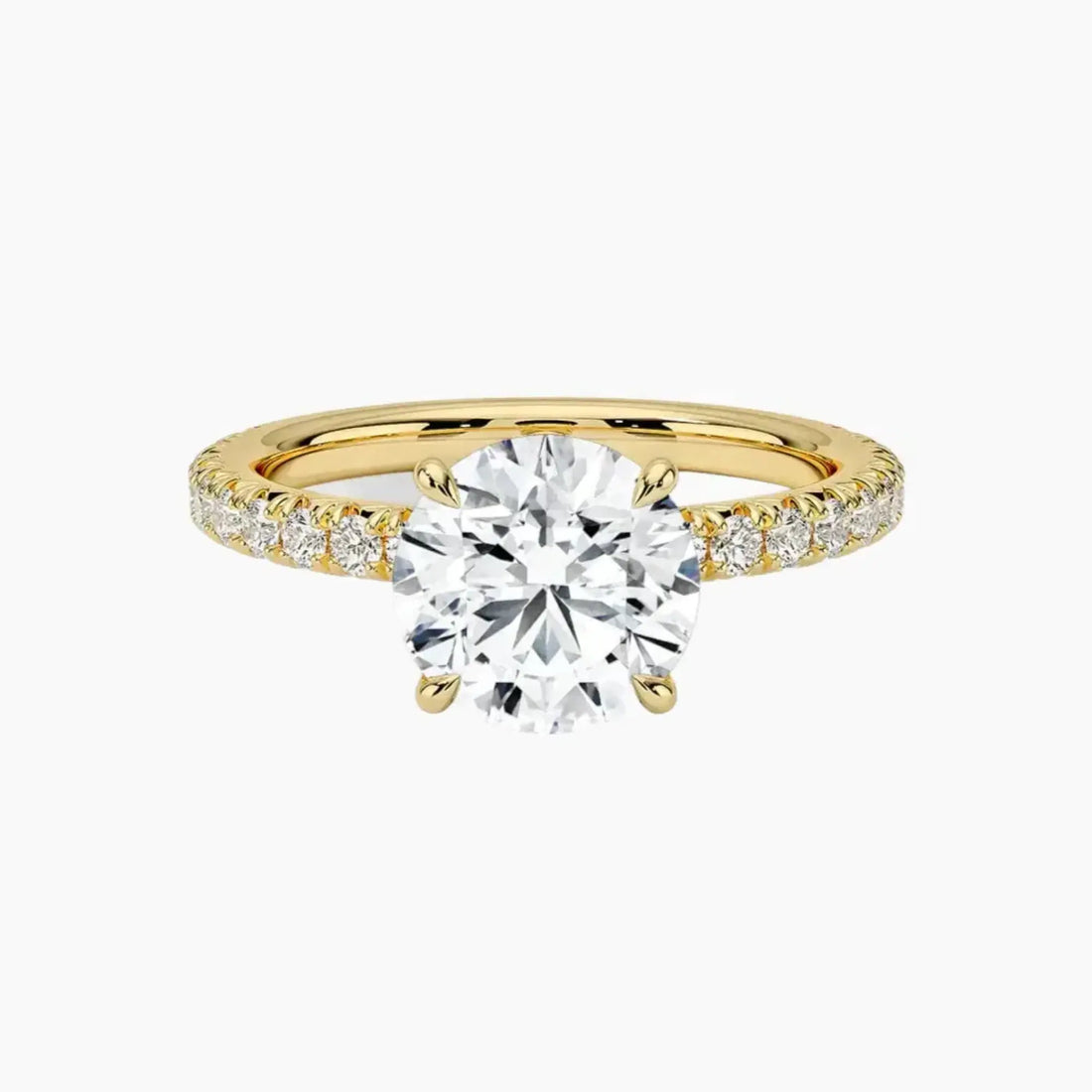 Irina Round Solitaire Diamond Ring Setting in 14K Rose Gold