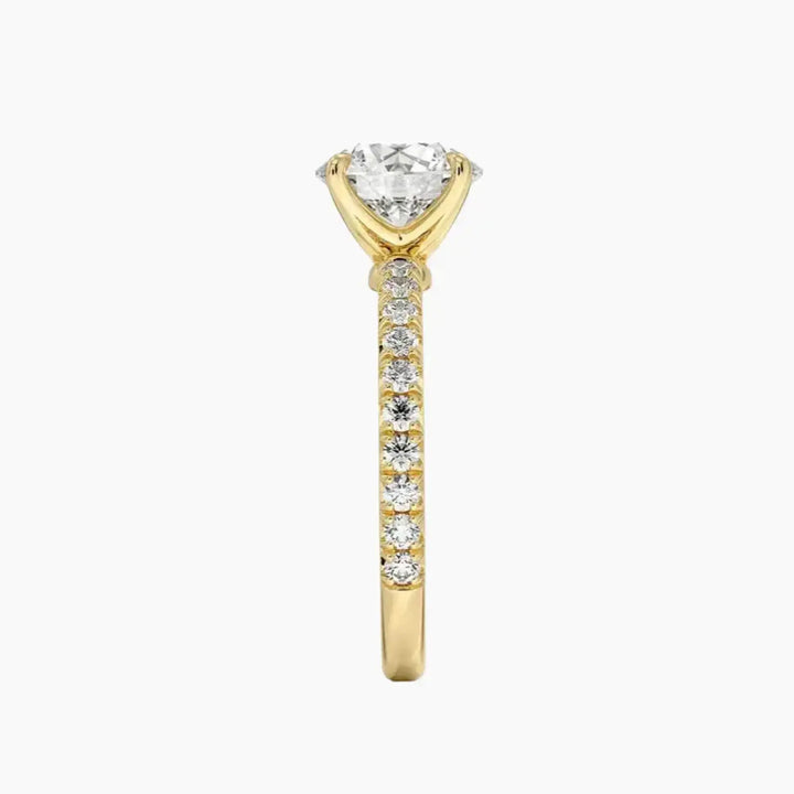 Irina Round Solitaire 1 Carat Lab Grown Diamond Engagement Ring in 14K Rose Gold