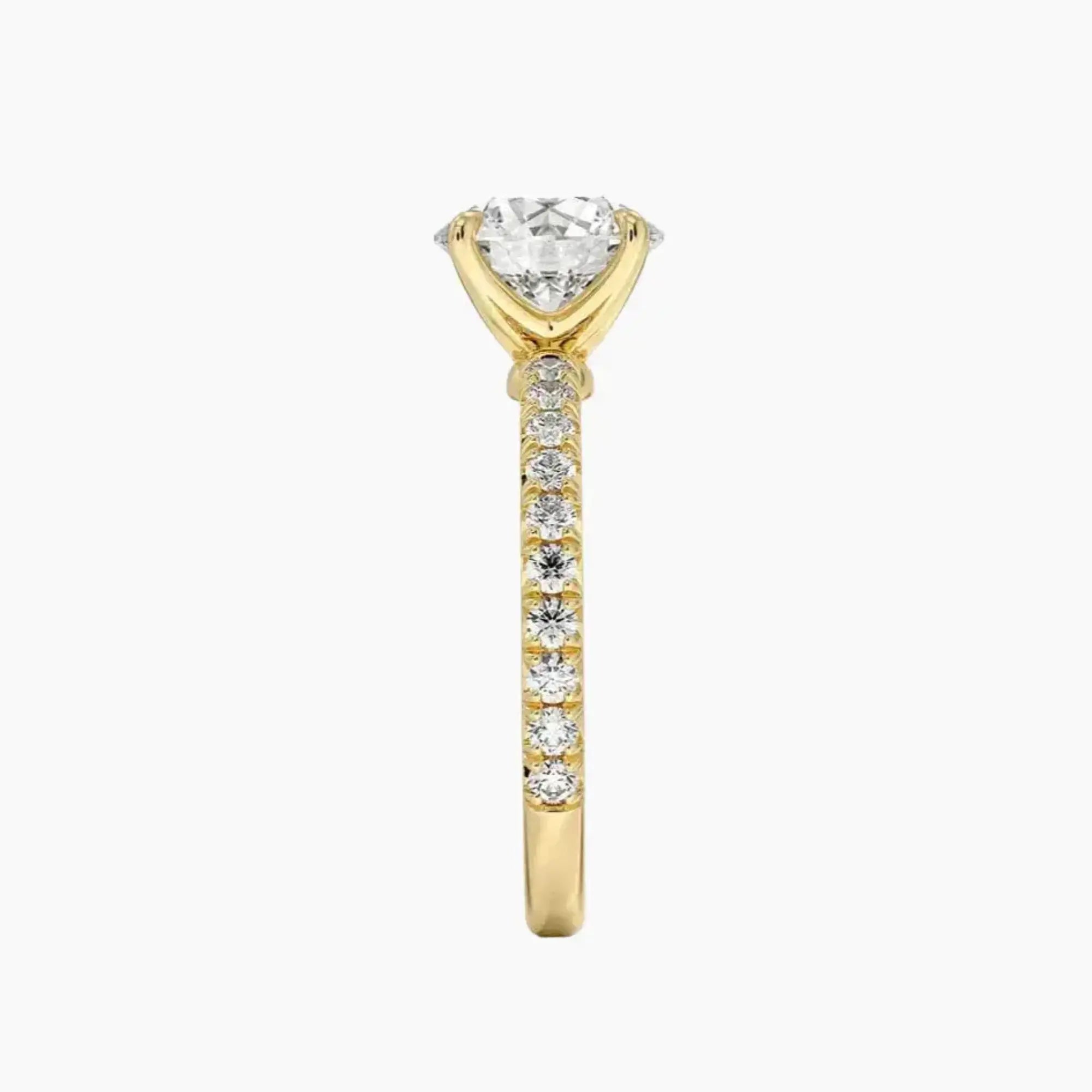 Irina Round Solitaire 1.5 Carat Lab Grown Diamond Engagement Ring in 14K Rose Gold