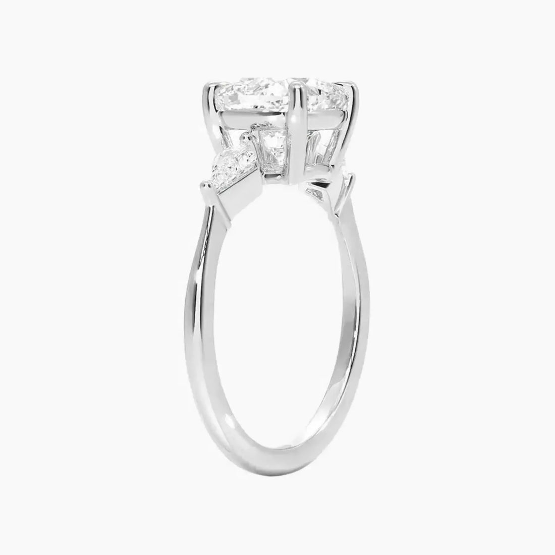 Isolde Cushion Three Stone 1.5 Carat Lab Grown Diamond Engagement Ring in 14K Yellow Gold