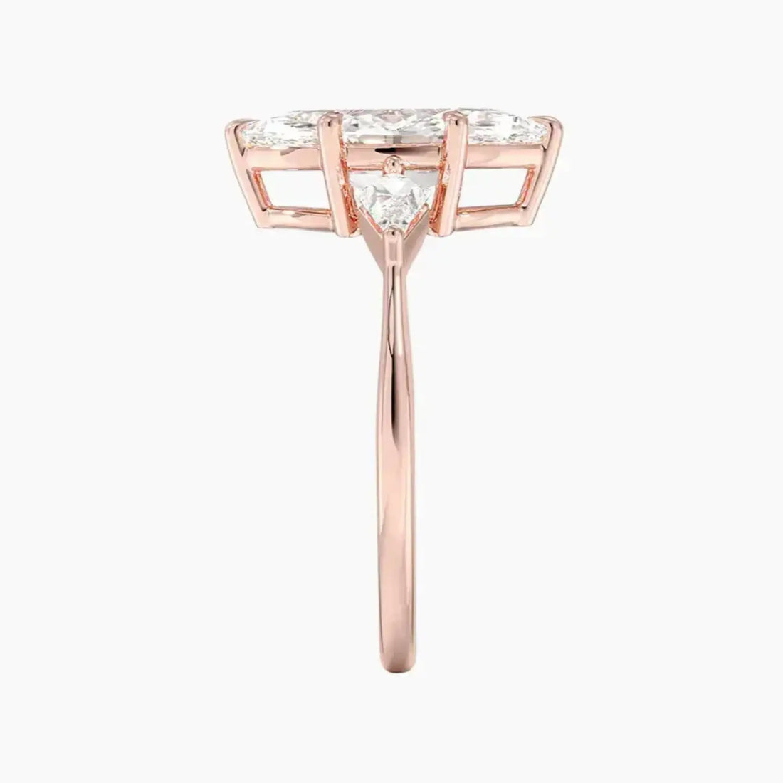 Isolde Marquise Three Stone Diamond Ring Setting in 18K White Gold