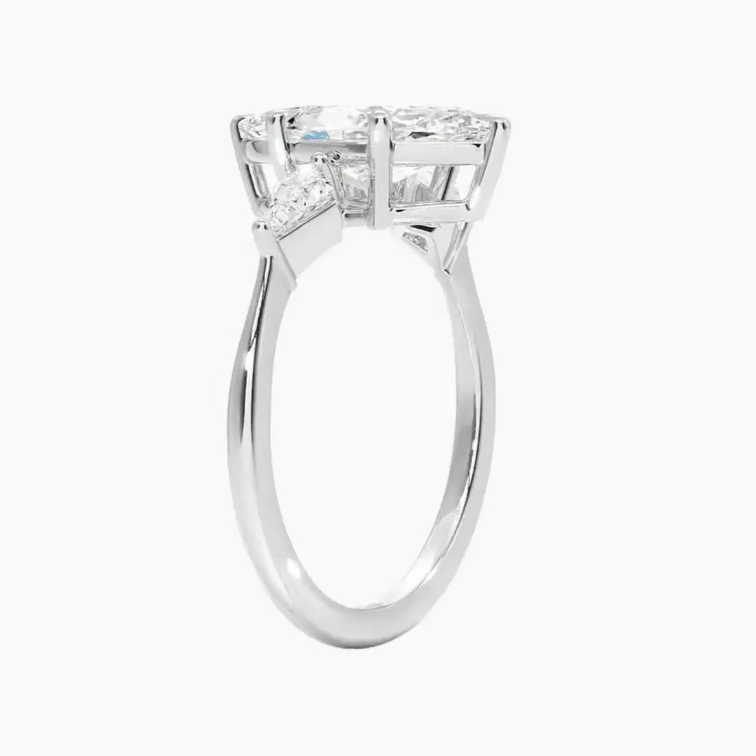 Isolde Marquise Three Stone 3 Carat Lab Grown Diamond Engagement Ring in 14K Rose Gold