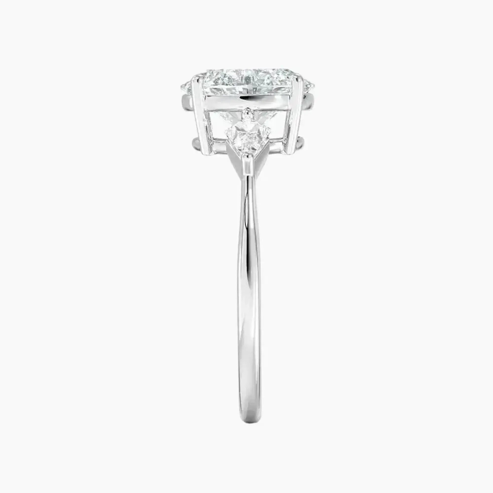 Isolde Oval Three Stone 1 Carat Lab Grown Diamond Engagement Ring in 18K Rose Gold