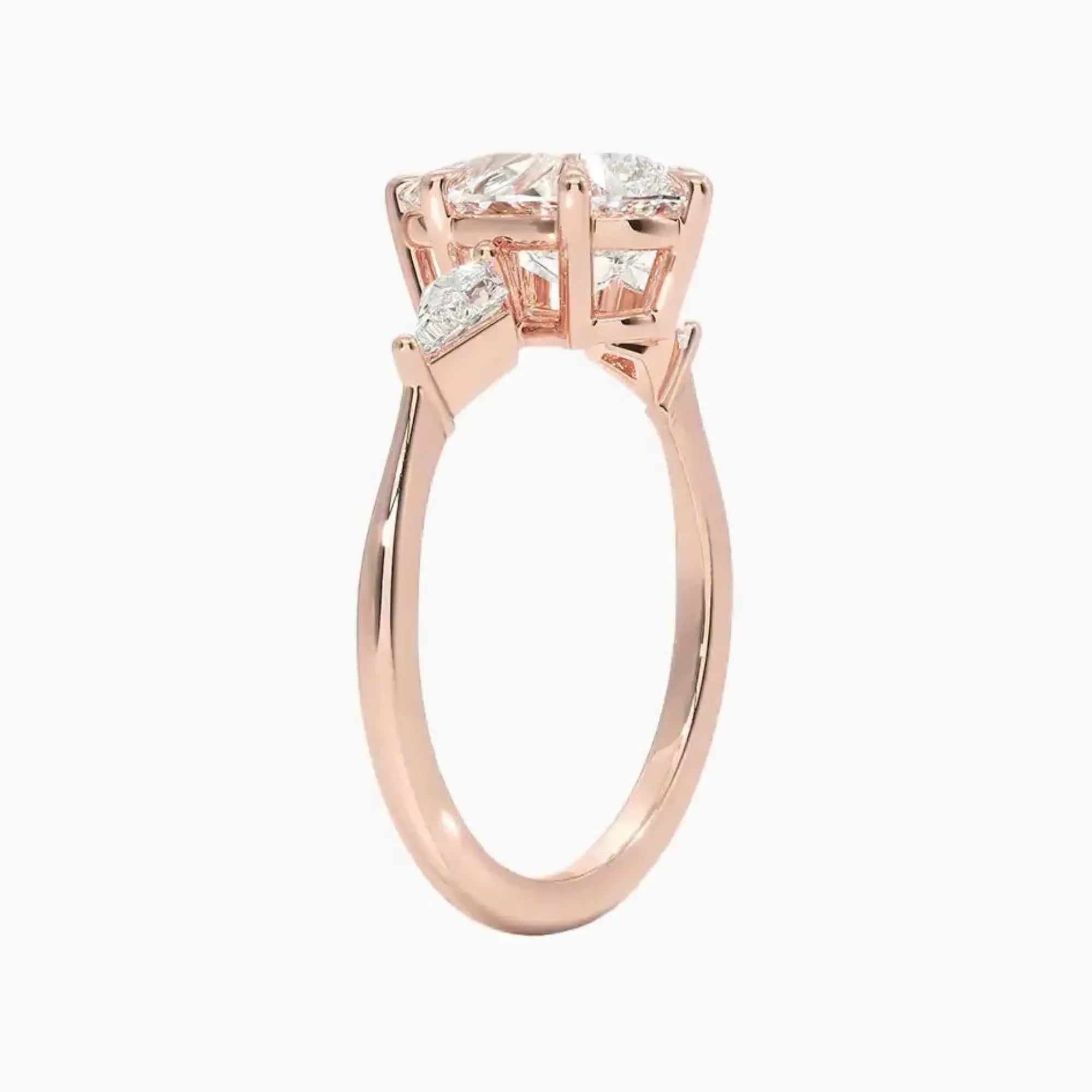 Isolde Pear Three Stone 1.5 Carat Lab Grown Diamond Engagement Ring in 18K Yellow Gold