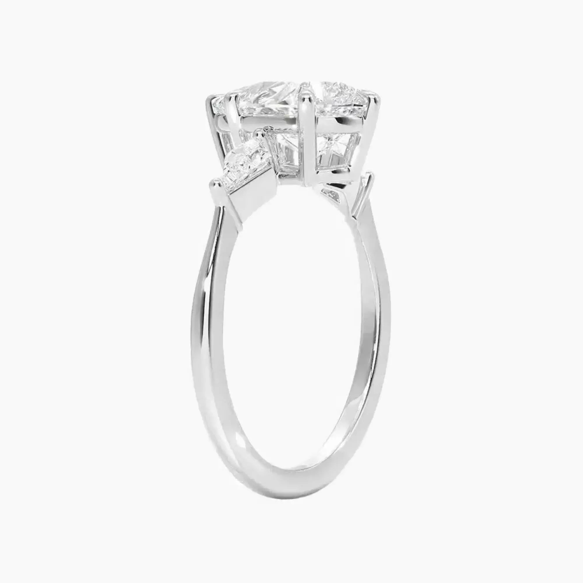 Isolde Pear Three Stone 1 Carat Lab Grown Diamond Engagement Ring in 18K Yellow Gold