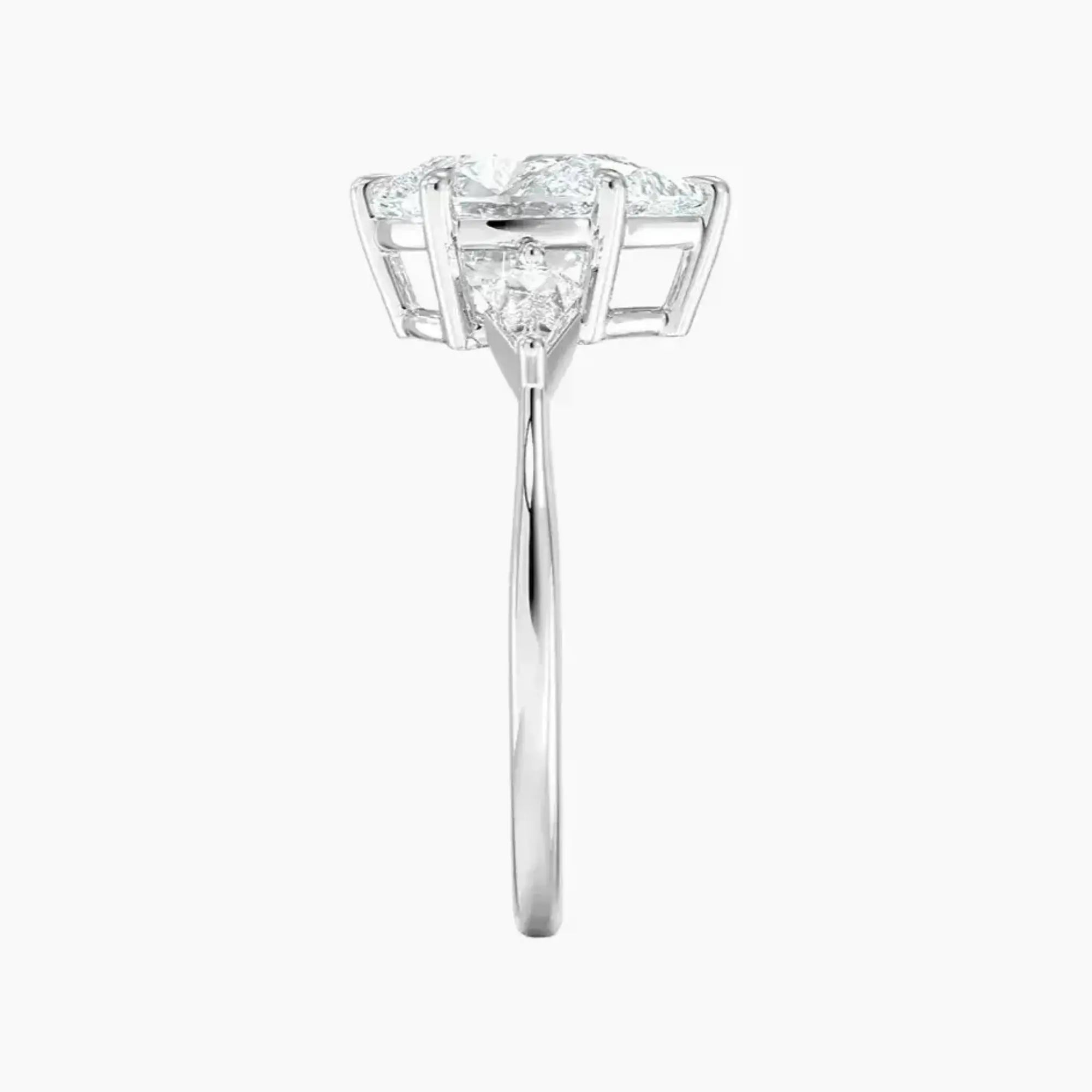 Isolde Pear Three Stone 3 Carat Lab Grown Diamond Engagement Ring in 14K Yellow Gold