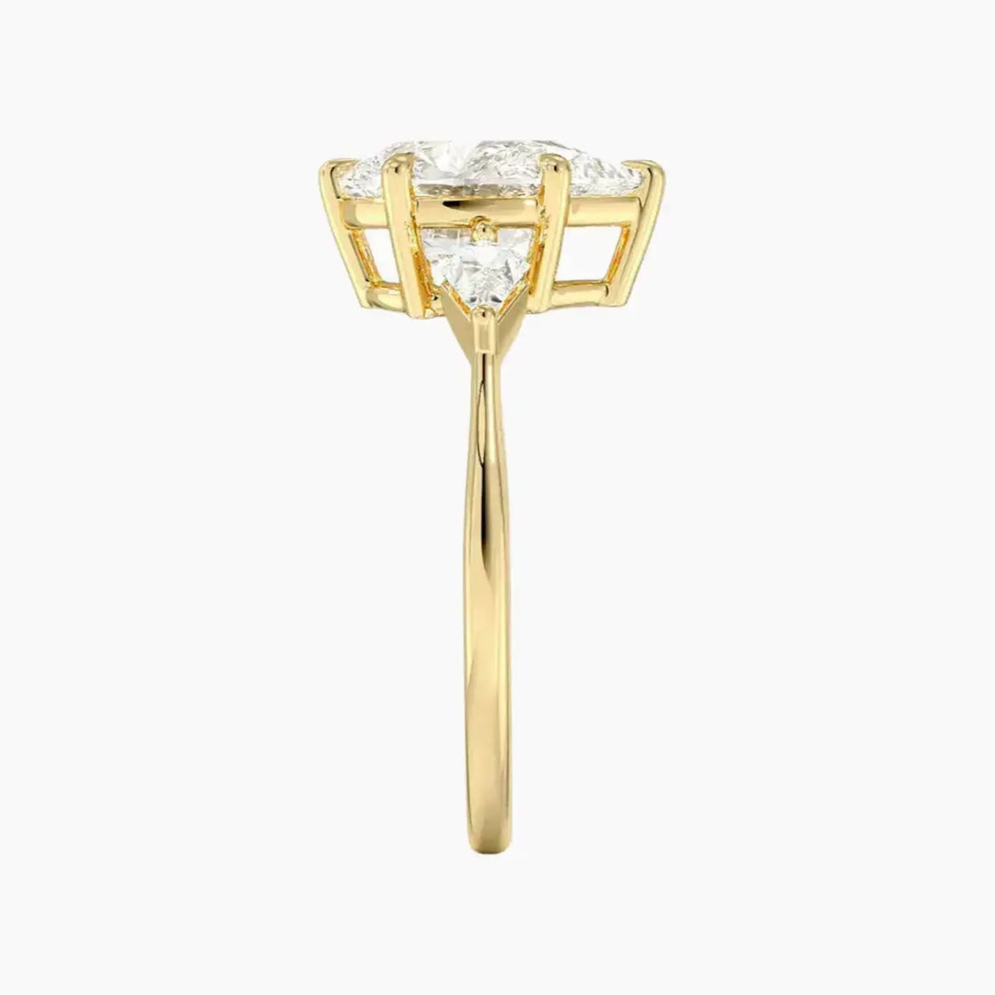 Isolde Pear Three Stone Diamond Ring Setting in 18K White Gold