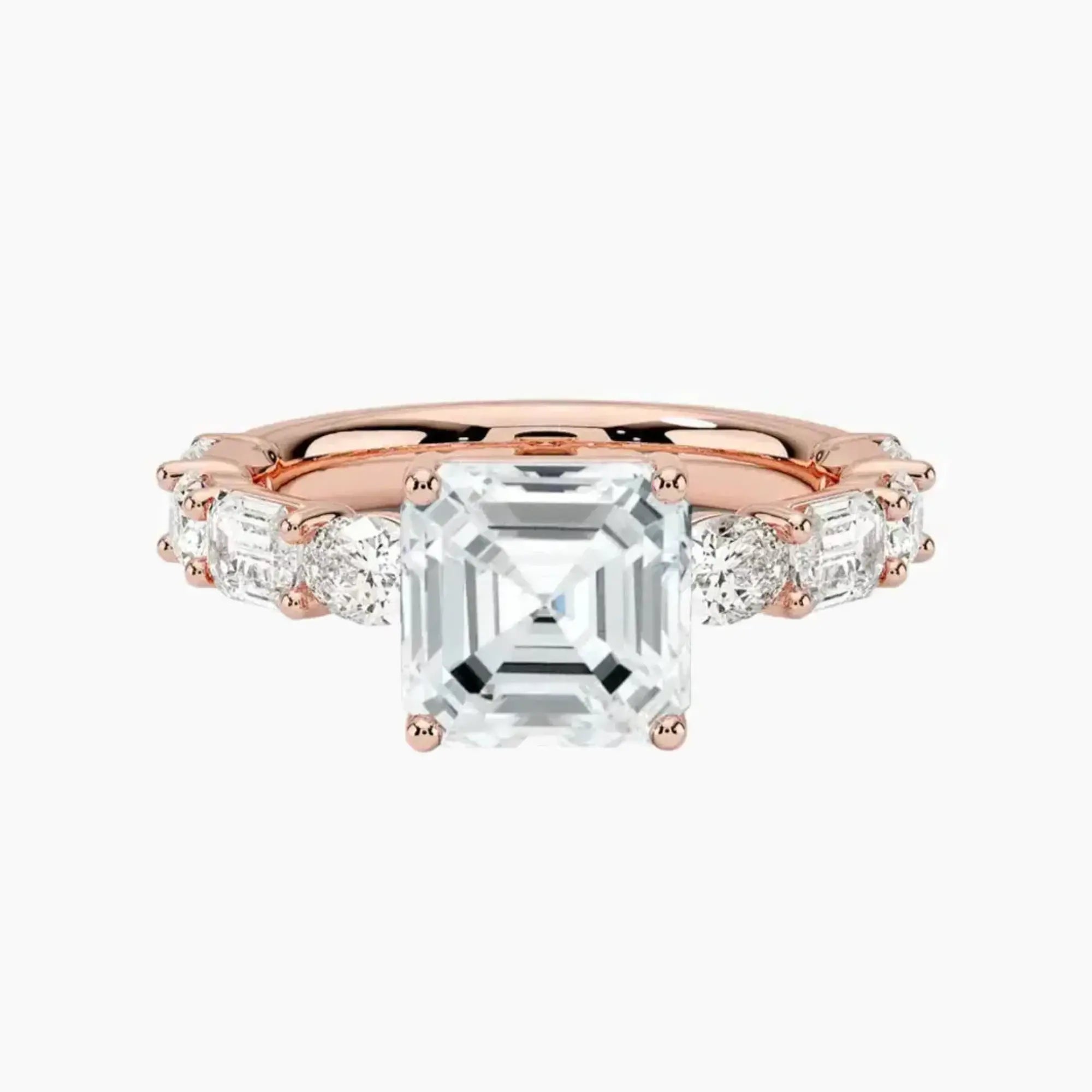 Ariadne Asscher Designer 2.5 Carat Lab Grown Diamond Engagement Ring in 18K Yellow Gold