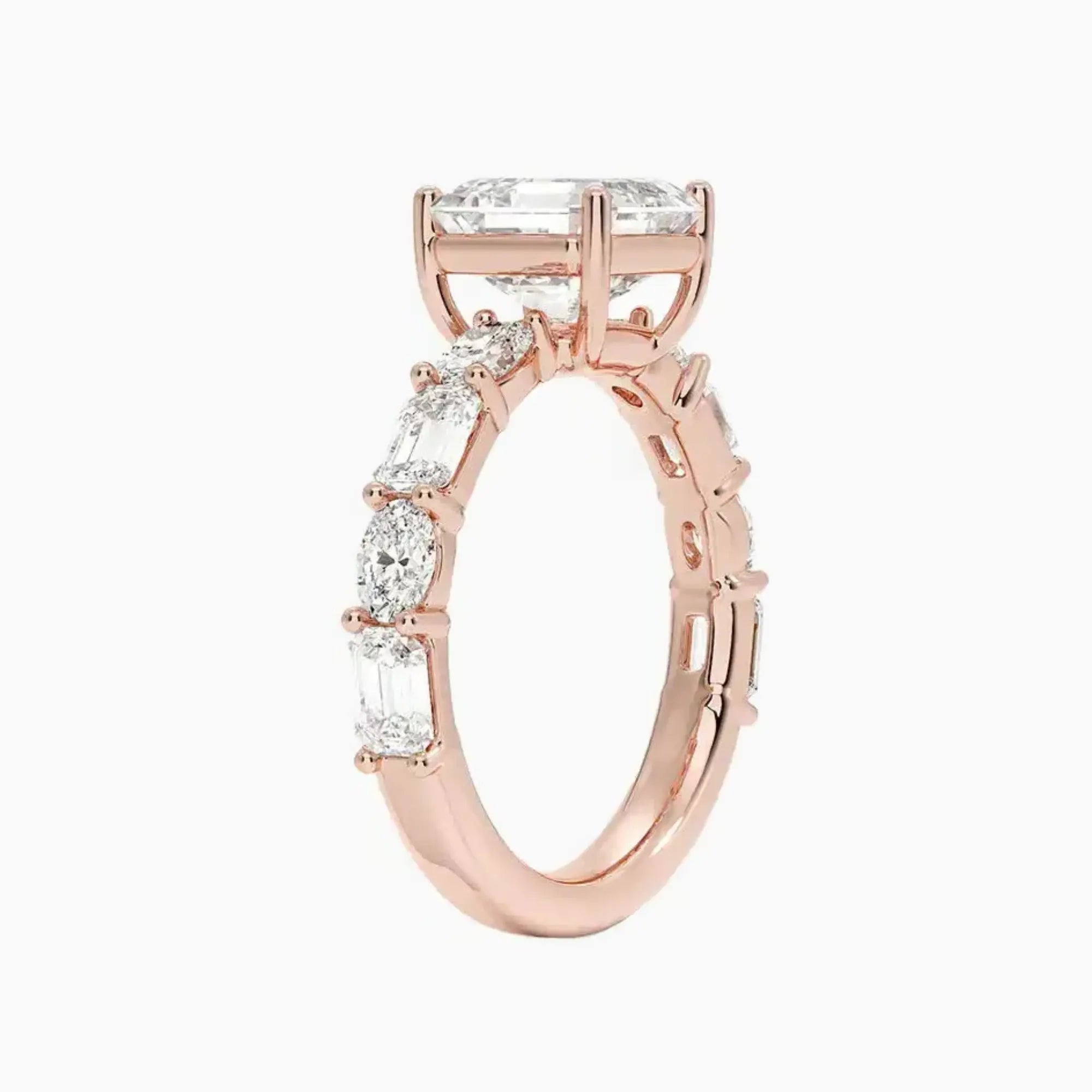 Ariadne Asscher Designer 2.5 Carat Lab Grown Diamond Engagement Ring in 14K Yellow Gold