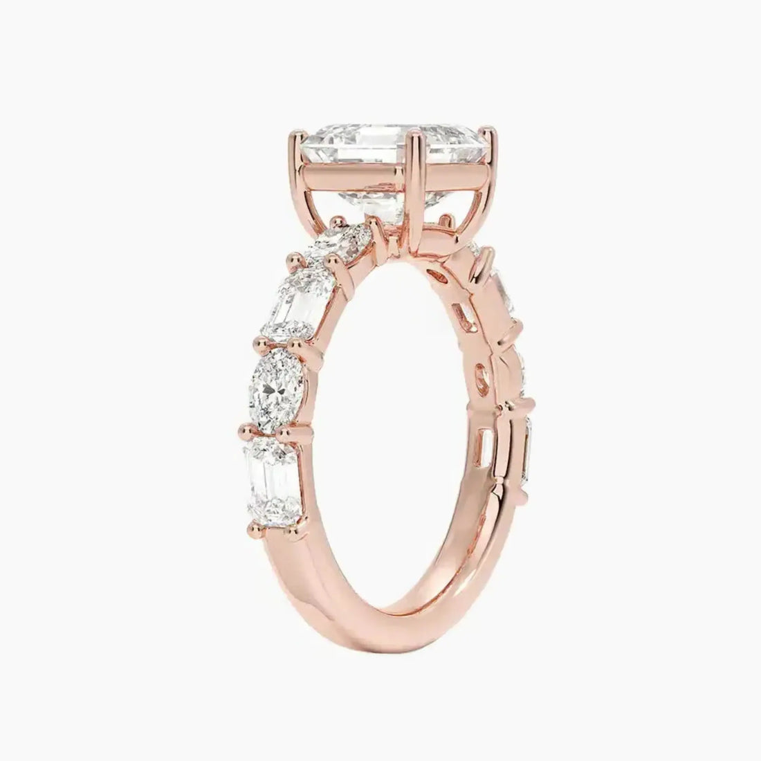 Ariadne Asscher Designer 3 Carat Lab Grown Diamond Engagement Ring in 18K Yellow Gold