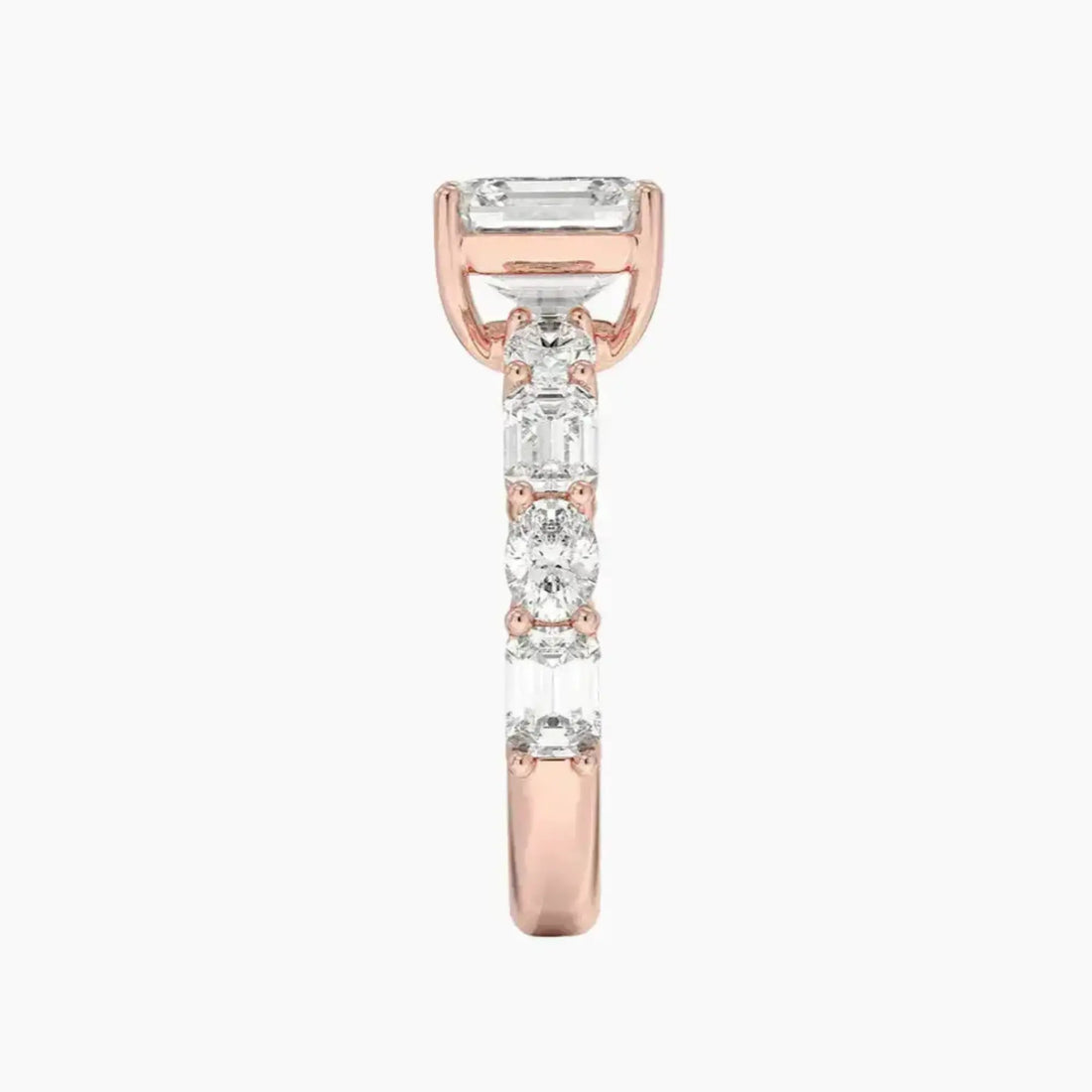 Ariadne Asscher Designer 1.5 Carat Lab Grown Diamond Engagement Ring in 14K Rose Gold