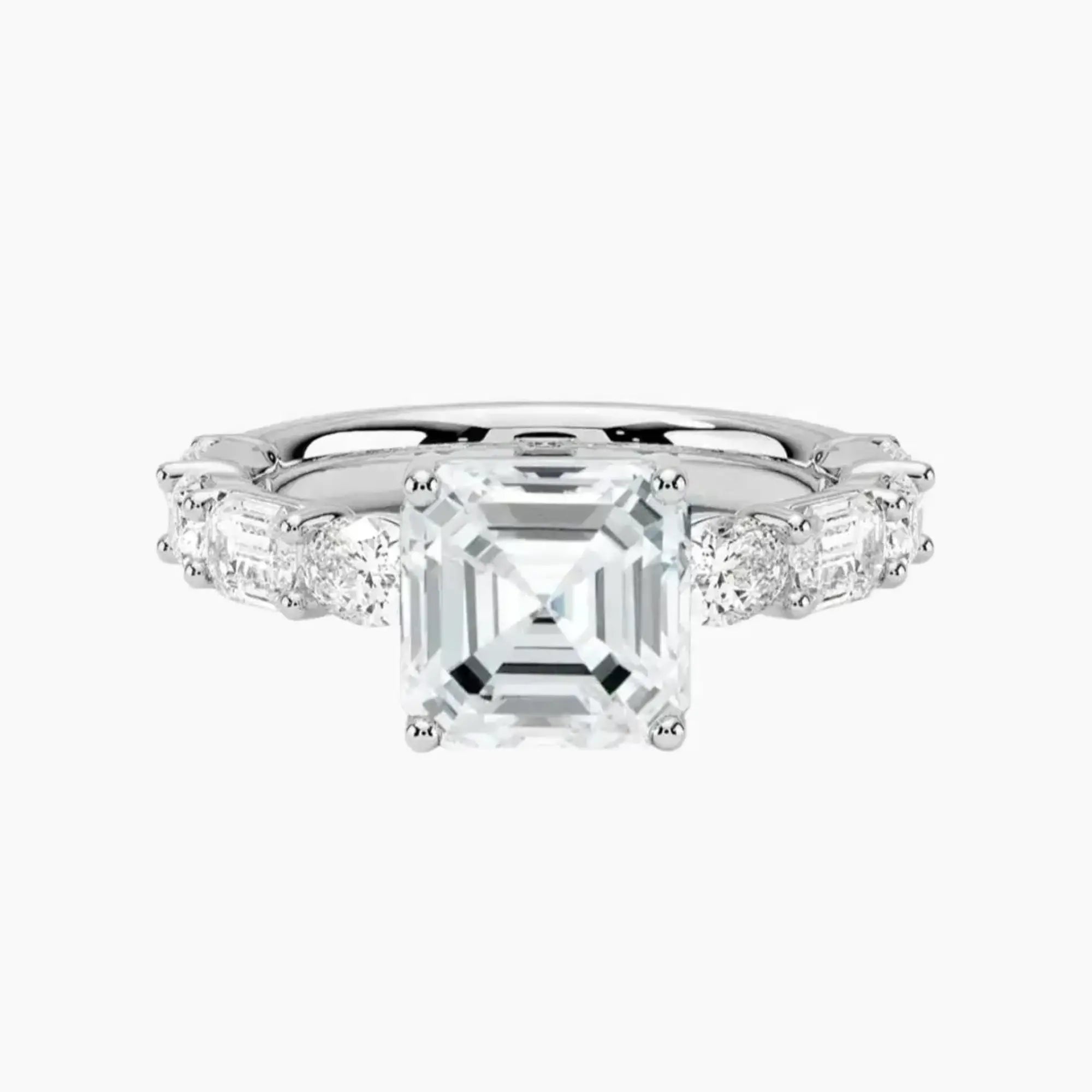 Ariadne Asscher Designer 1 Carat Lab Grown Diamond Engagement Ring in 18K Yellow Gold