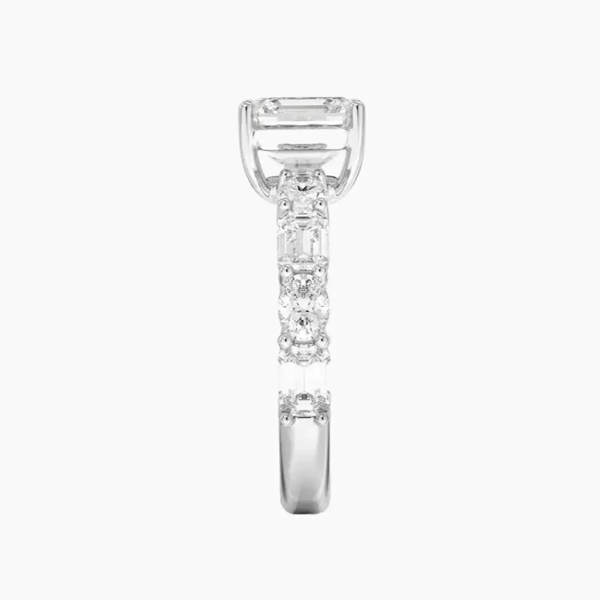 Ariadne Asscher Designer 3 Carat Lab Grown Diamond Engagement Ring in 18K Rose Gold