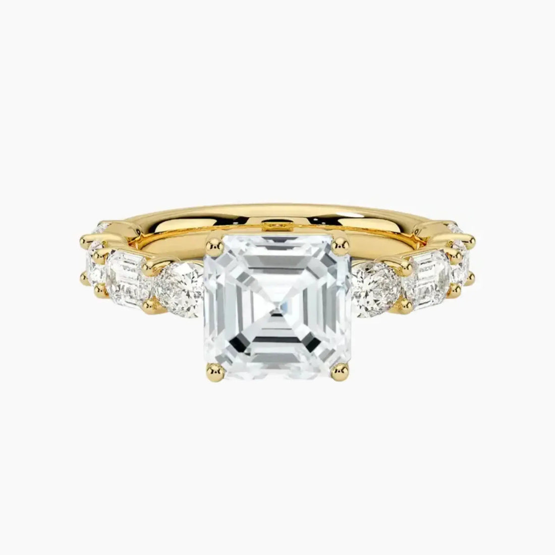 Ariadne Asscher Designer 1 Carat Lab Grown Diamond Engagement Ring in 14K Yellow Gold