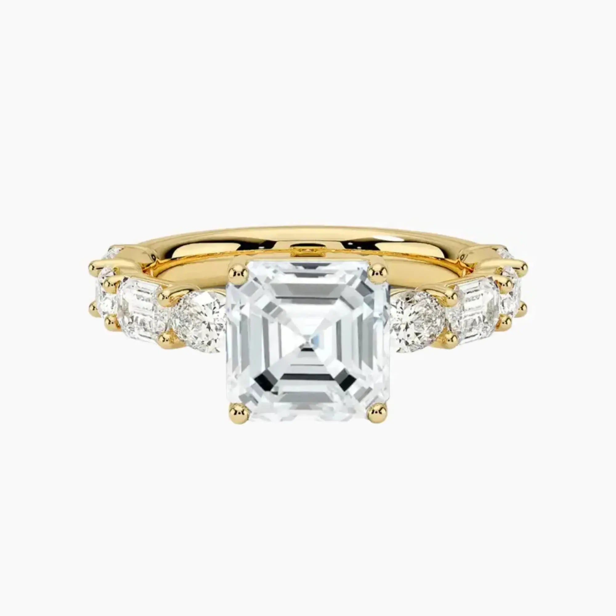 Ariadne Asscher Designer 1.5 Carat Lab Grown Diamond Engagement Ring in 14K Yellow Gold