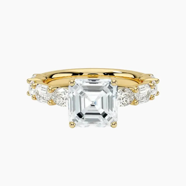 Ariadne Asscher Designer 1.5 Carat Lab Grown Diamond Engagement Ring in 14K Yellow Gold