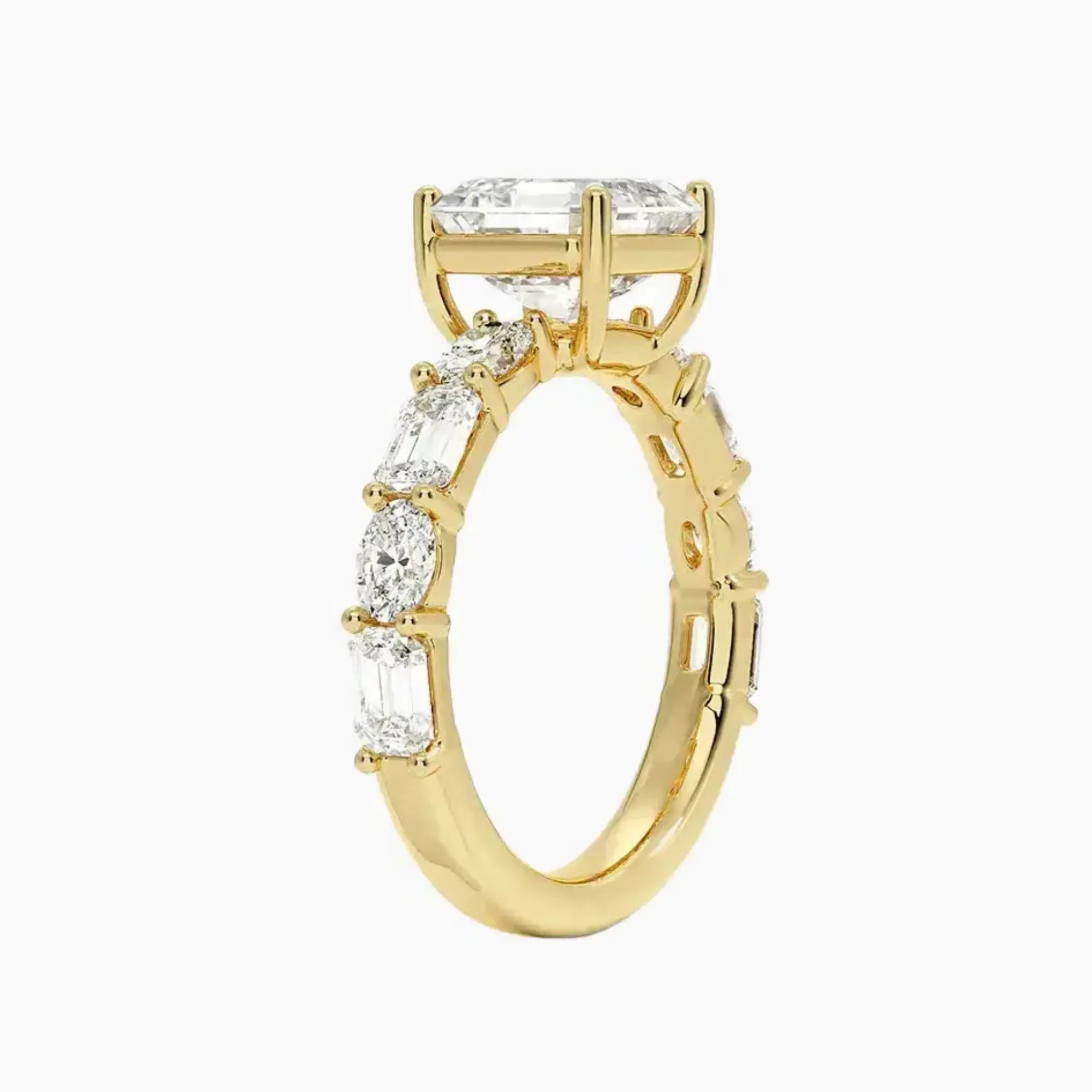 Ariadne Asscher Designer 1.5 Carat Lab Grown Diamond Engagement Ring in 14K Yellow Gold