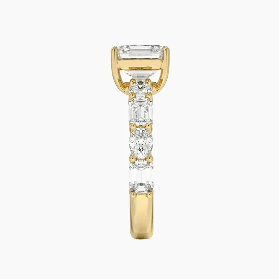 Ariadne Asscher Designer 1 Carat Lab Grown Diamond Engagement Ring in 14K White Gold