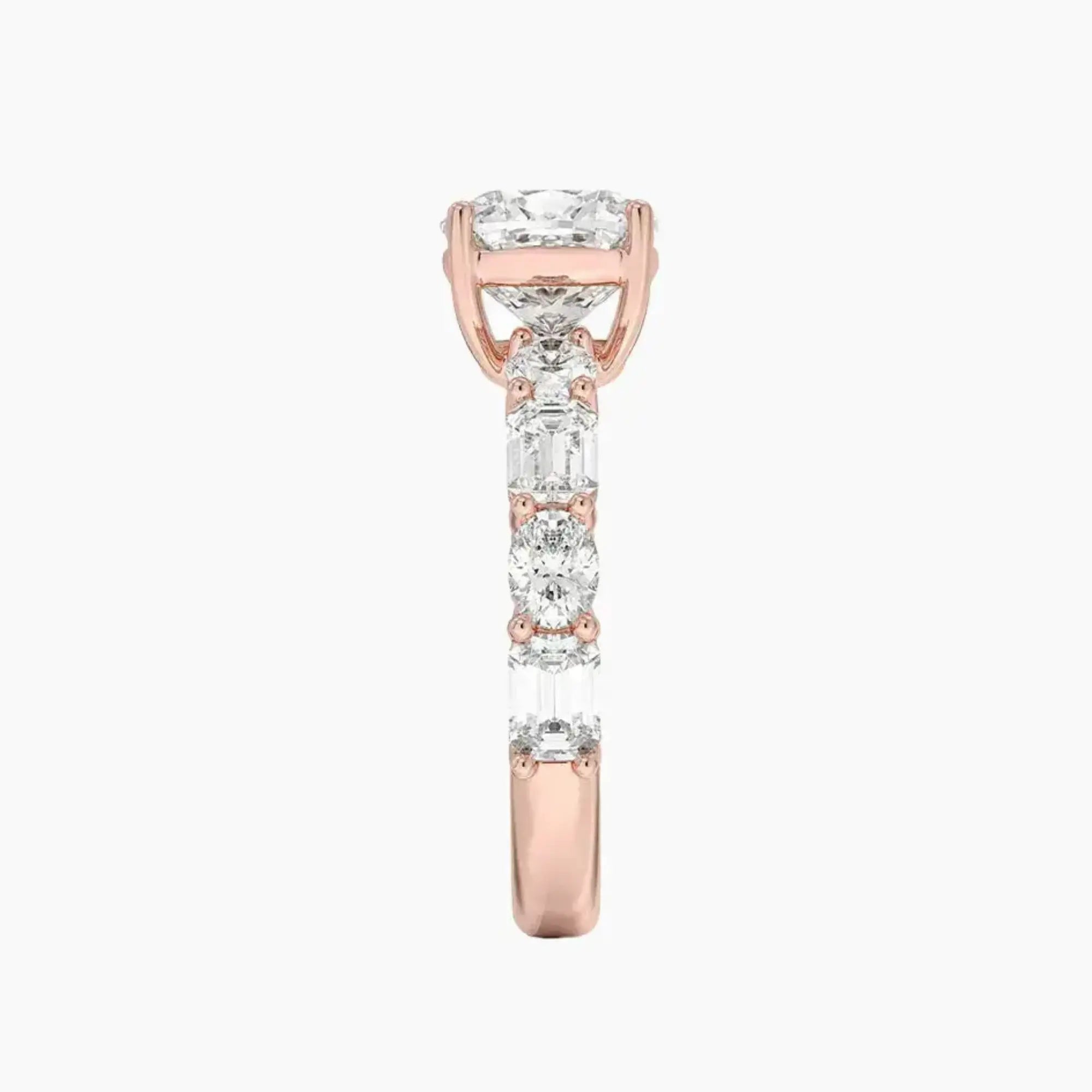 Ariadne Cushion Designer 2 Carat Lab Grown Diamond Engagement Ring in 18K White Gold