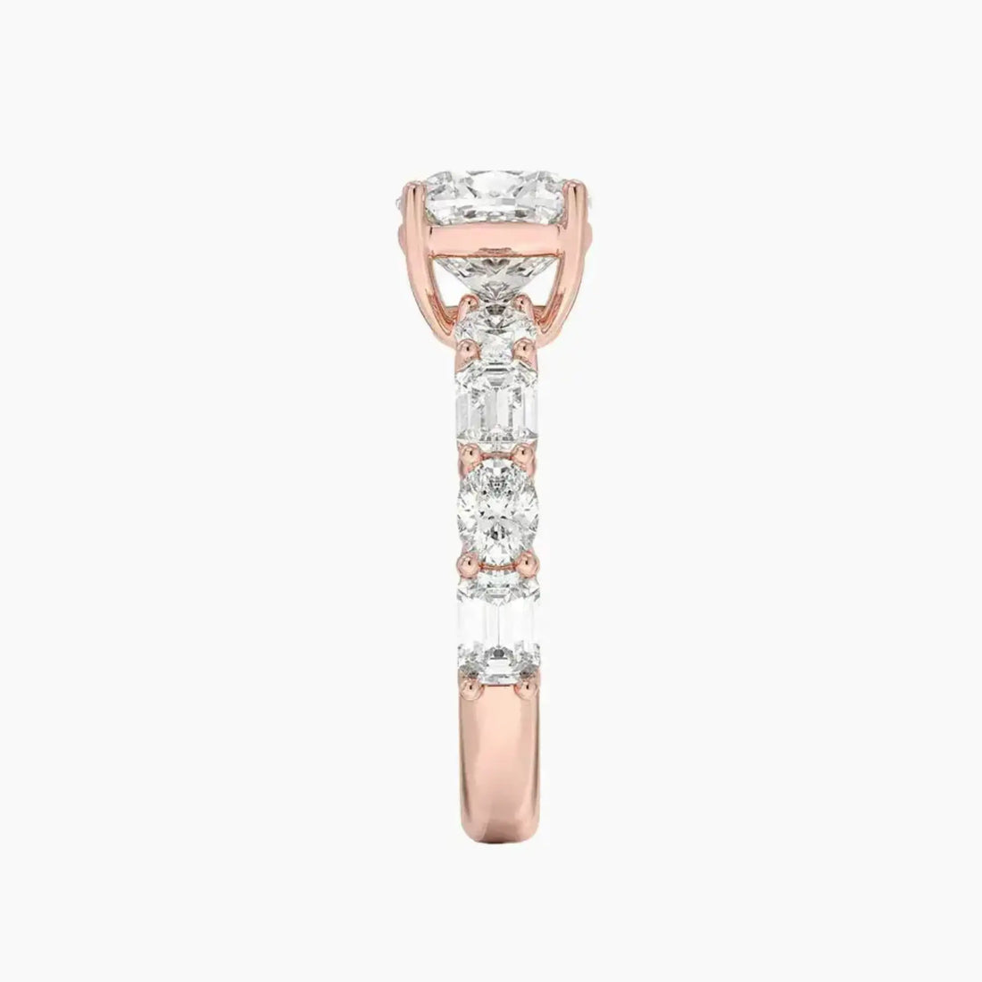 Ariadne Cushion Designer Diamond Ring Setting in 18K Rose Gold