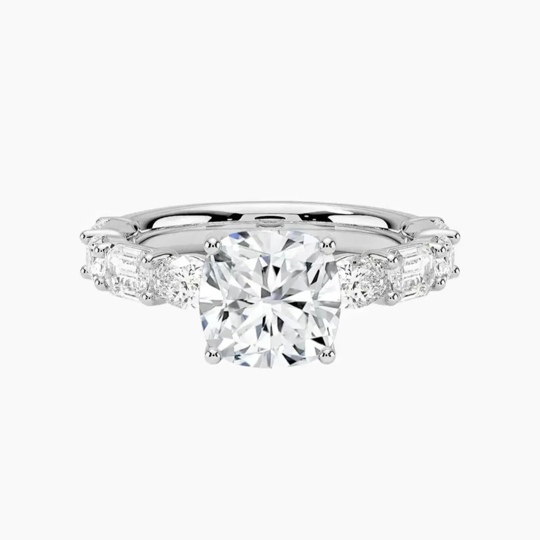 Ariadne Cushion Designer 2.5 Carat Lab Grown Diamond Engagement Ring in 18K Rose Gold