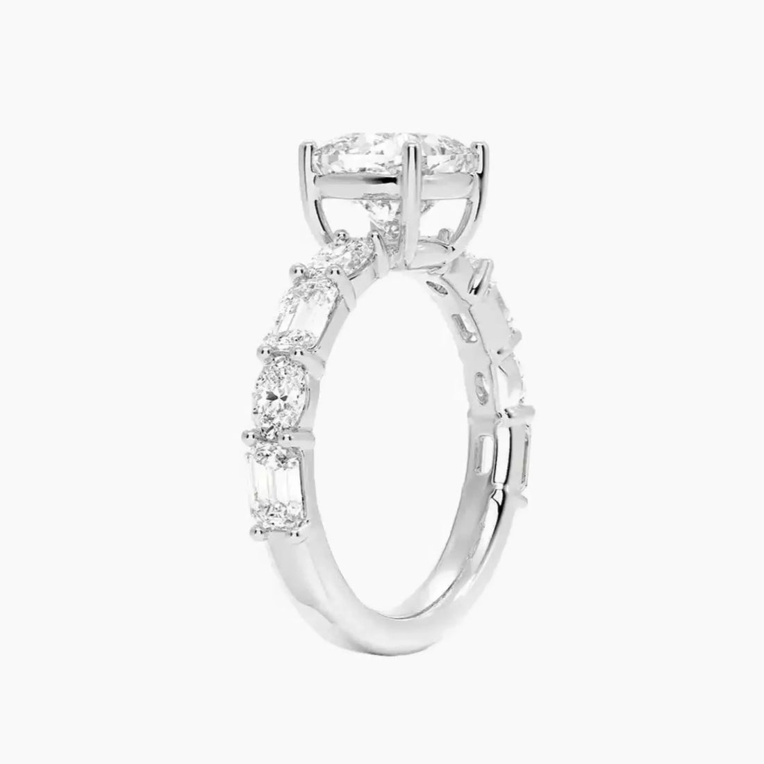 Ariadne Cushion Designer Diamond Ring Setting in 14K White Gold