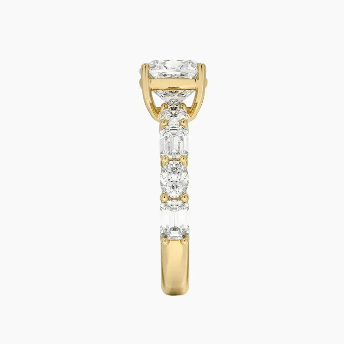 Ariadne Cushion Designer 2.5 Carat Lab Grown Diamond Engagement Ring in 14K White Gold