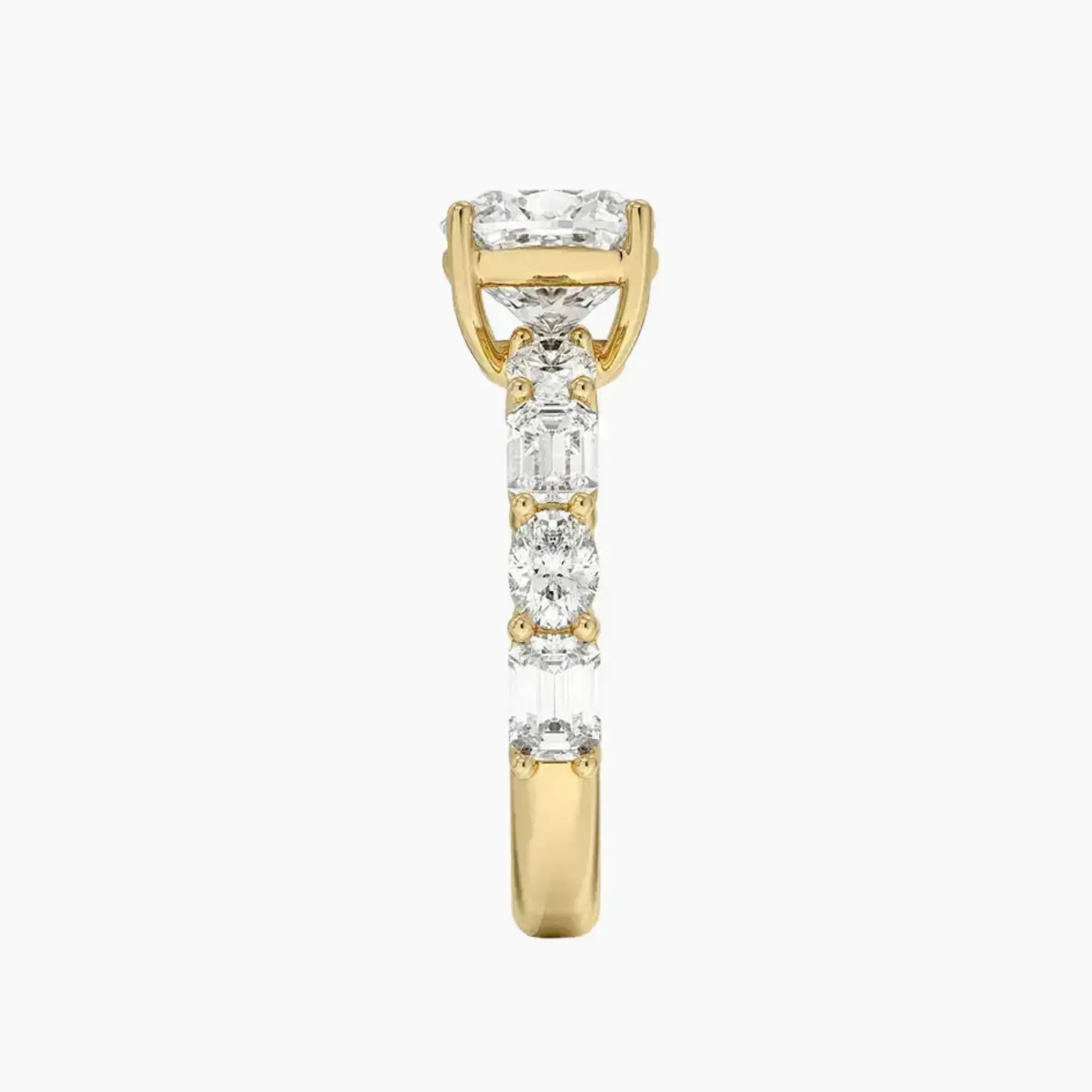 Ariadne Cushion Designer 2.5 Carat Lab Grown Diamond Engagement Ring in 18K Rose Gold