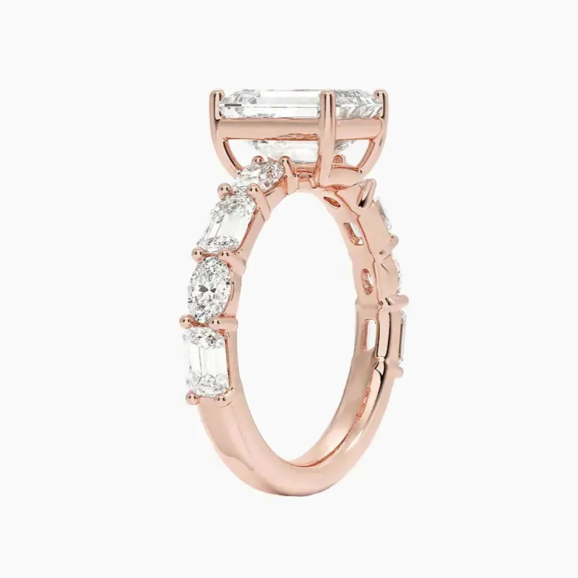 Ariadne Emerald Designer Diamond Ring Setting in 18K Yellow Gold