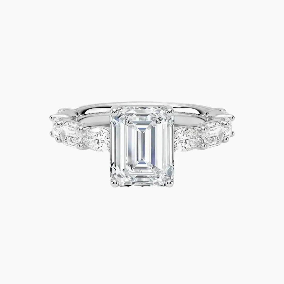 Ariadne Emerald Designer 3 Carat Lab Grown Diamond Engagement Ring in 18K Yellow Gold