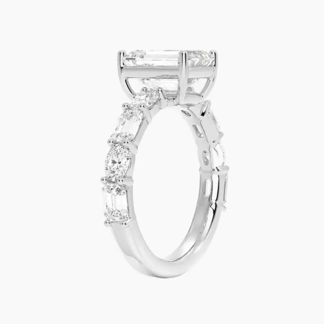 Ariadne Emerald Designer 3 Carat Lab Grown Diamond Engagement Ring in 18K Yellow Gold