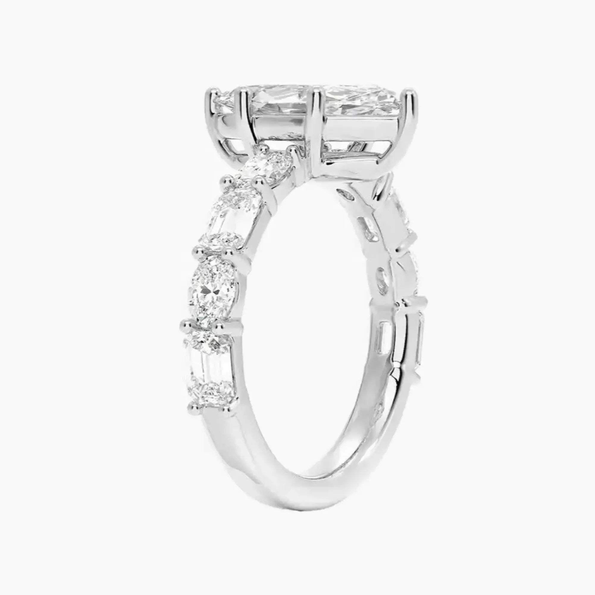 Ariadne Marquise Designer 2.5 Carat Lab Grown Diamond Engagement Ring in 18K Yellow Gold