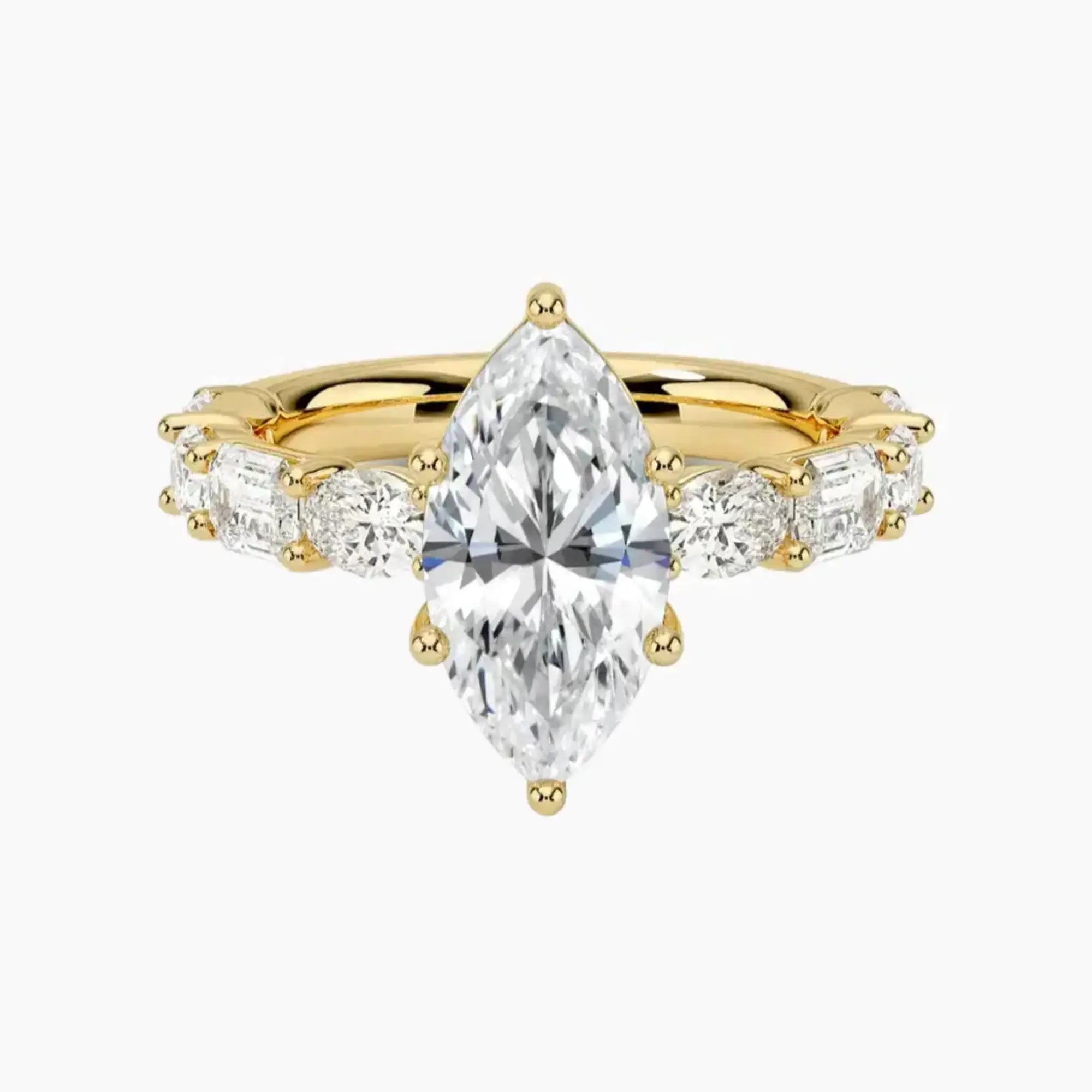 Ariadne Marquise Designer 1 Carat Lab Grown Diamond Engagement Ring in 18K Rose Gold