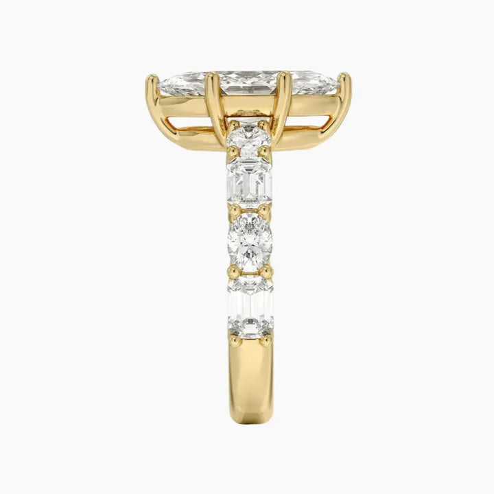 Ariadne Marquise Designer 2.5 Carat Lab Grown Diamond Engagement Ring in 14K Rose Gold