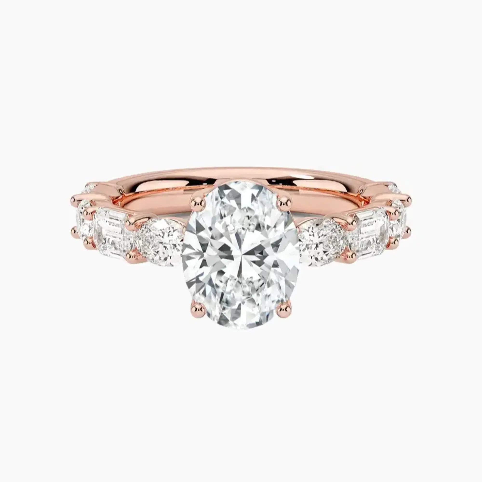 Ariadne Oval Designer 2 Carat Lab Grown Diamond Engagement Ring in 14K Yellow Gold