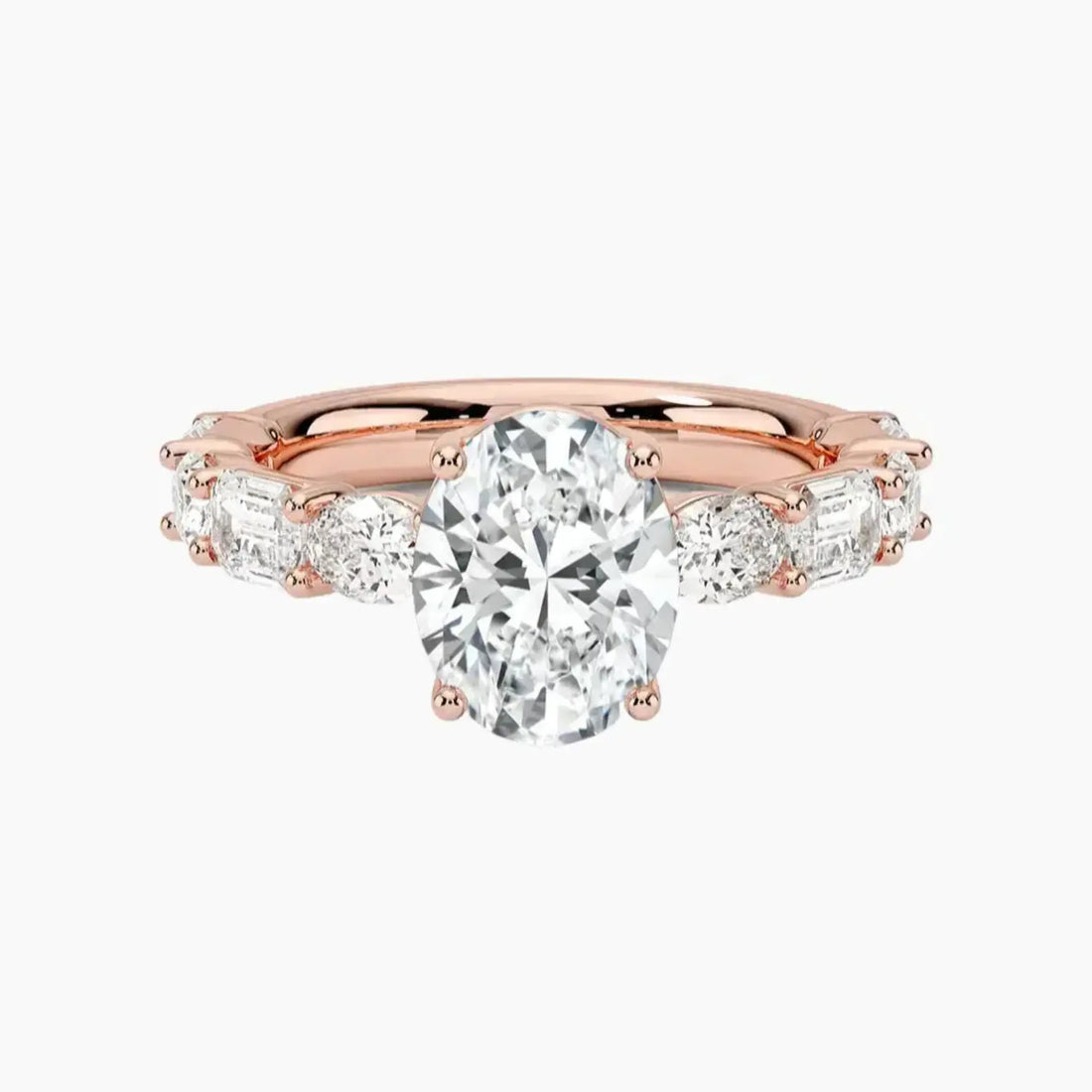 Ariadne Oval Designer Diamond Ring Setting in 14K Yellow Gold