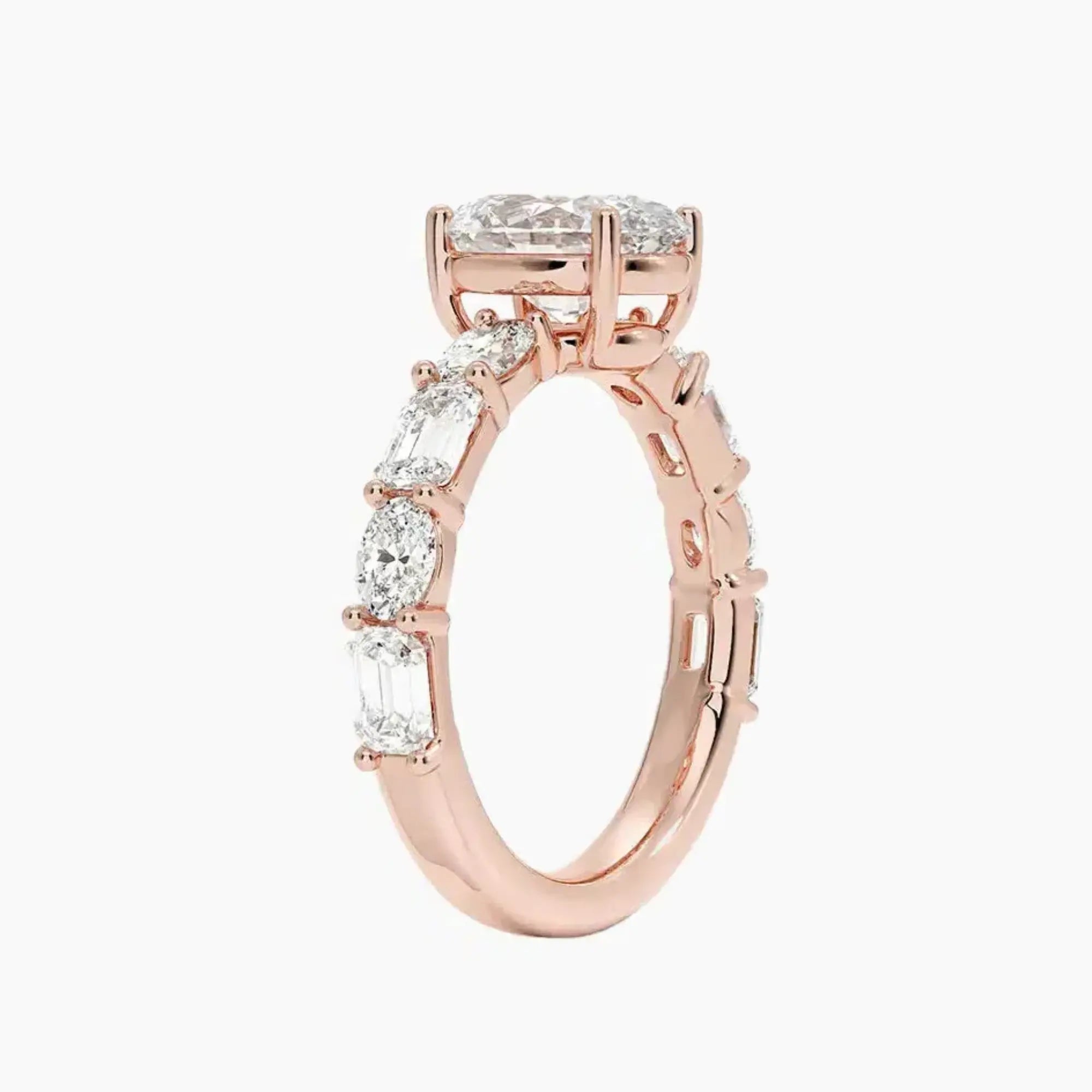Ariadne Oval Designer Diamond Ring Setting in 14K Yellow Gold