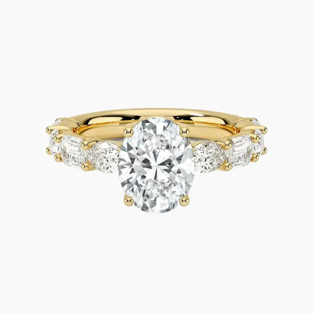 Ariadne Oval Designer 1 Carat Lab Grown Diamond Engagement Ring in 14K White Gold
