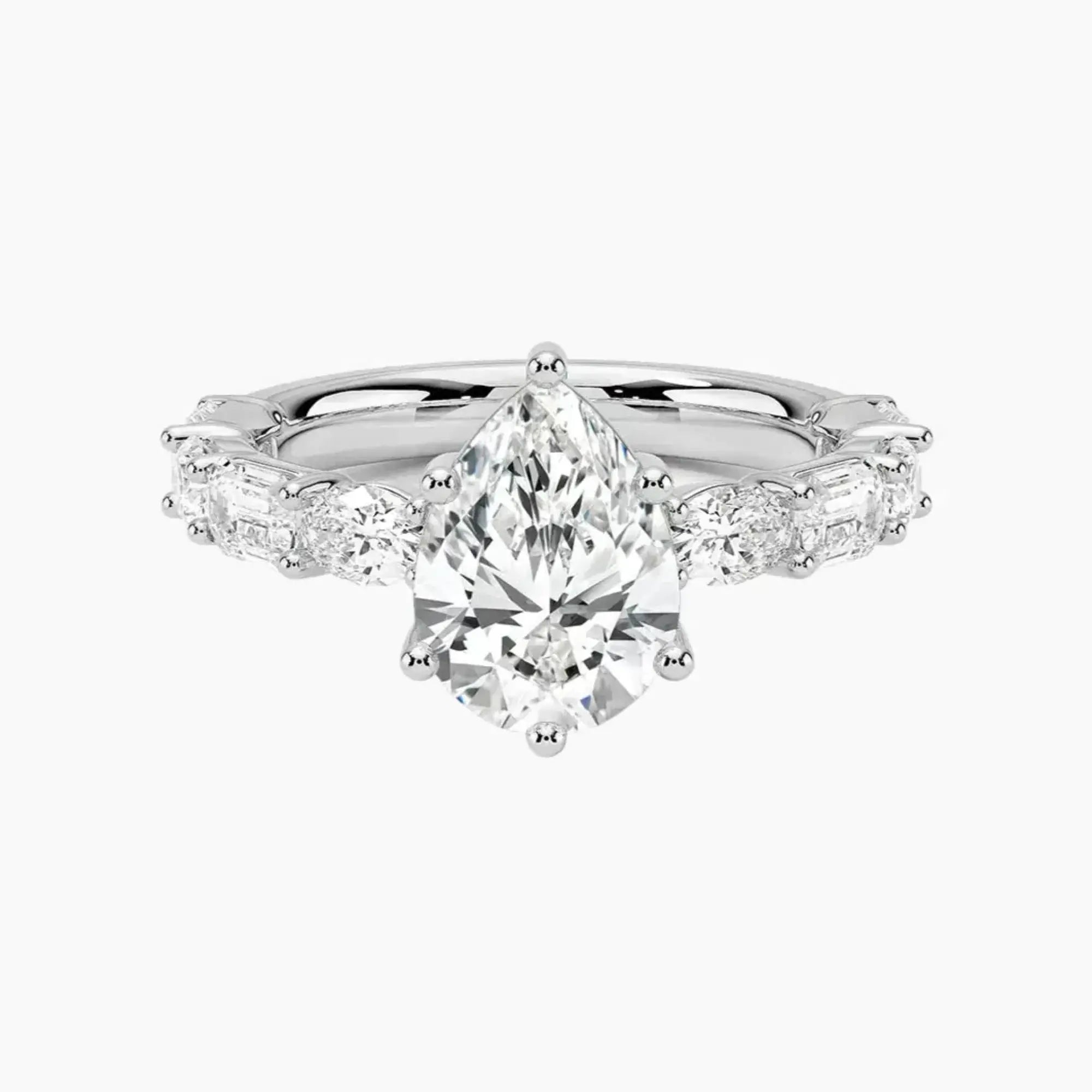 Ariadne Pear Designer 1.5 Carat Lab Grown Diamond Engagement Ring in 18K Yellow Gold