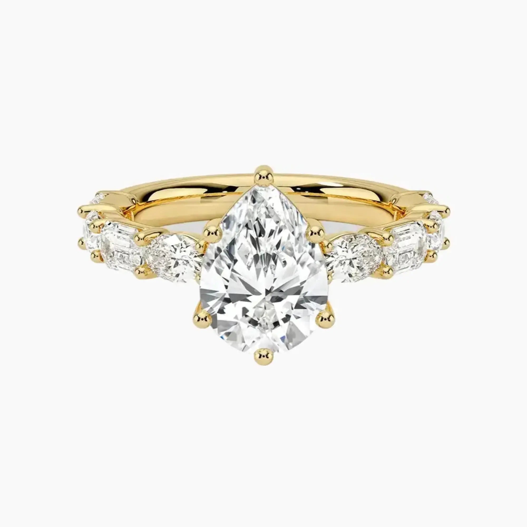 Ariadne Pear Designer 1 Carat Lab Grown Diamond Engagement Ring in 14K Rose Gold