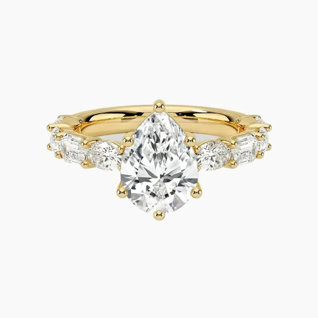 Ariadne Pear Designer 1 Carat Lab Grown Diamond Engagement Ring in 14K Rose Gold