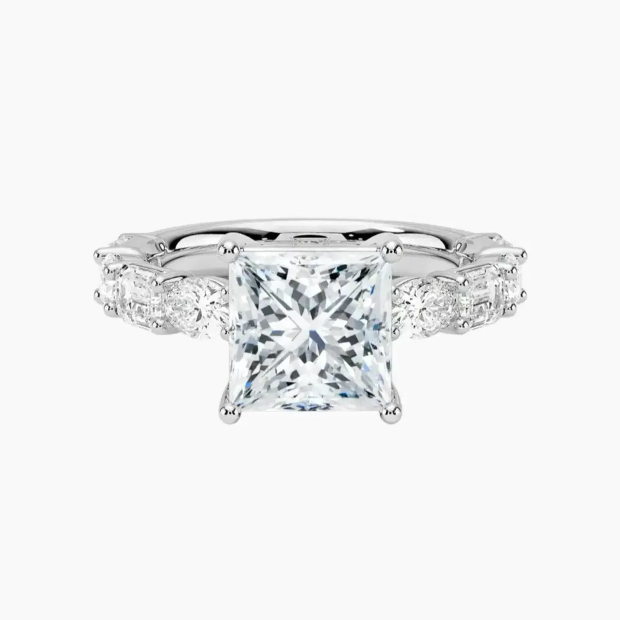 Ariadne Princess Designer 2 Carat Lab Grown Diamond Engagement Ring in 18K Rose Gold