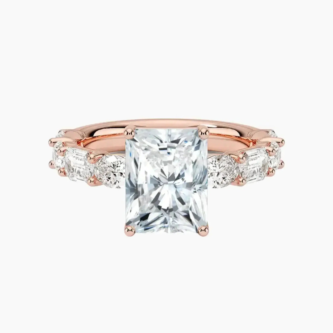 Ariadne Radiant Designer Diamond Ring Setting in 18K White Gold
